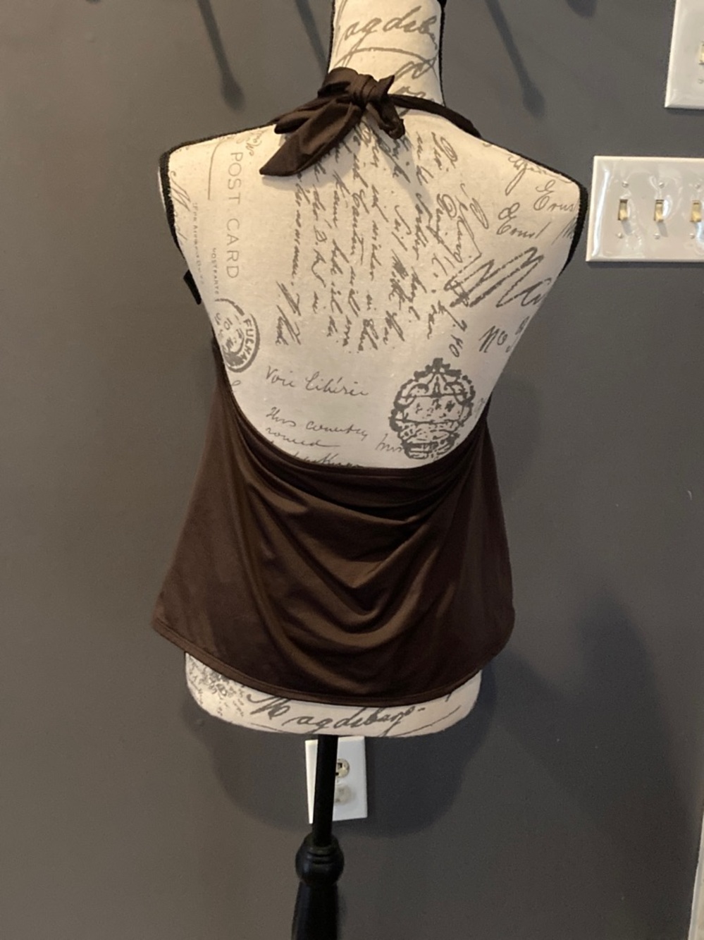 Catalina size XL 16/18 brown bathing suit top excellent condition - Picture 3 of 5